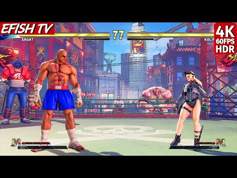 Sagat vs Kolin (Hardest AI) - Street Fighter V