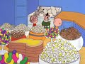 The Peanuts Gang Setting Up For Thanksgiving