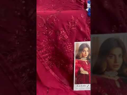 Zaha Aadab Vol 1-10203 Georgette Wholesale Pakistani Suit – product video thumbnail