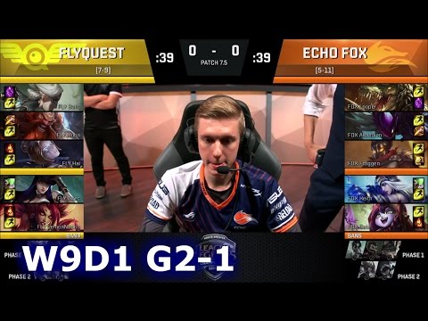 FlyQuest vs Echo Fox Game 1 | S7 NA LCS Spring 2017 Week 9 Day 1 | FLY vs FOX G1 W9D1