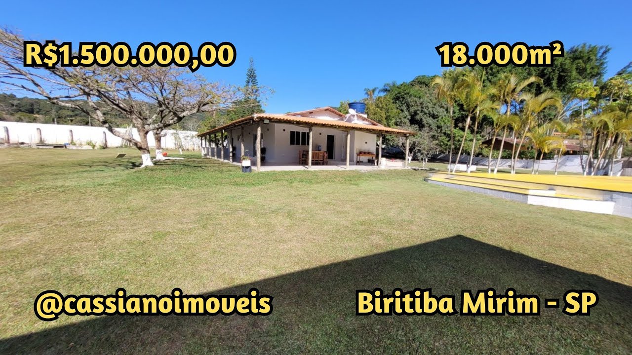 18.000M² totalmente plaino em Biritiba Mirim - R$ 1.500.000,00