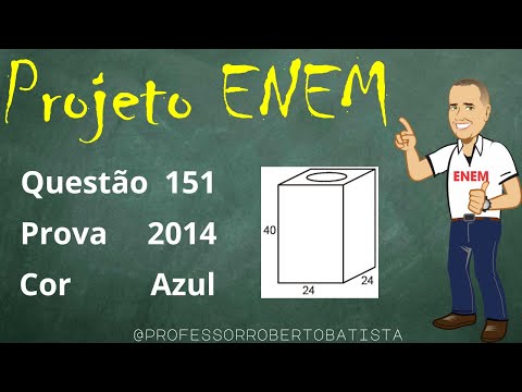 ENEM 2014 Matemática Questão 151 Uma lata de tinta, com a forma de um paralelepípedo retangular reto