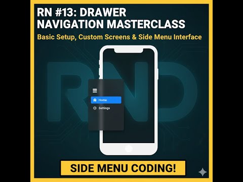React Native Cli Tutorial 13 %e2%80%93 Drawer Navigator Masterclass Basic Setup Side Menu Interface