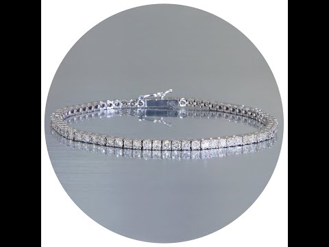 Bratara Tenis Aur Alb 14k Diamante Naturale - Eleganta Subtila