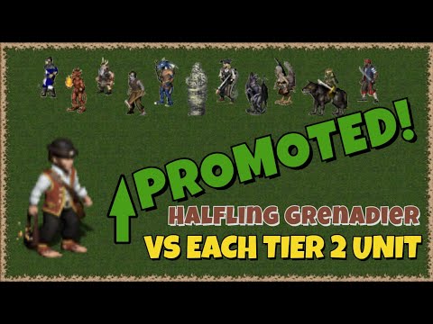 Halfling Grenadiers PROMOTED vs all level 2 units in Heroes 3