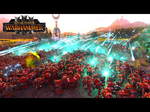 Total War WARHAMMER 3 - High Elves VS Greenskins | FIRESupport | Firework Show | 4K