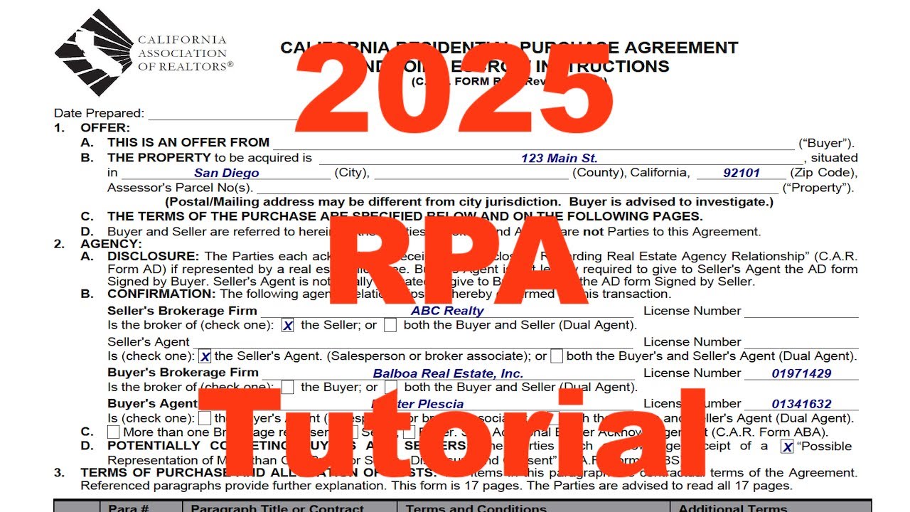 Residential Listing Agreement 06/25 Update - Easiest & Fastest Tutorial - C.A.R. Form RLA