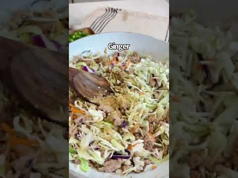 Keto 10 minute dinner recipe. Low carb & budget friendly ￼egg roll in a bowl