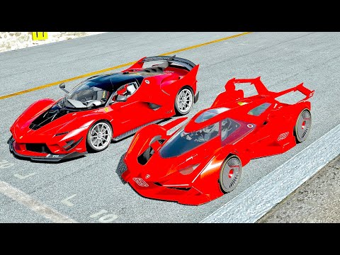 Lamborghini V12 Vision GT vs Ferrari FXX K EVO at Monza