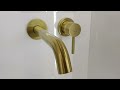 Купить лучшие производители настенных смесителей для раковины Kludi 38245N076 BOZZ 230 мм, шлифованное золото, внутренний (скрытый монтаж) в Киеве vannaja.kiev.ua