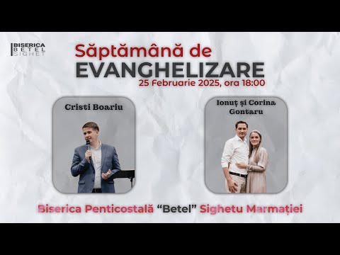 Seară de evanghelizare | Cristi Boariu & Ionuț și Corina Gontaru | Marți Seara | 25.02.2025