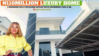 Inside This Luxurious 110 Million Naira ($137,500) 5 Bedroom Detached House For Sale In Lekki Ajah!