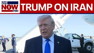 President Trump speaks to reporters on Iran