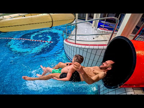 Crazy DEEP DIVE Water Slide at TIKIBAD Duinrell Waterpark