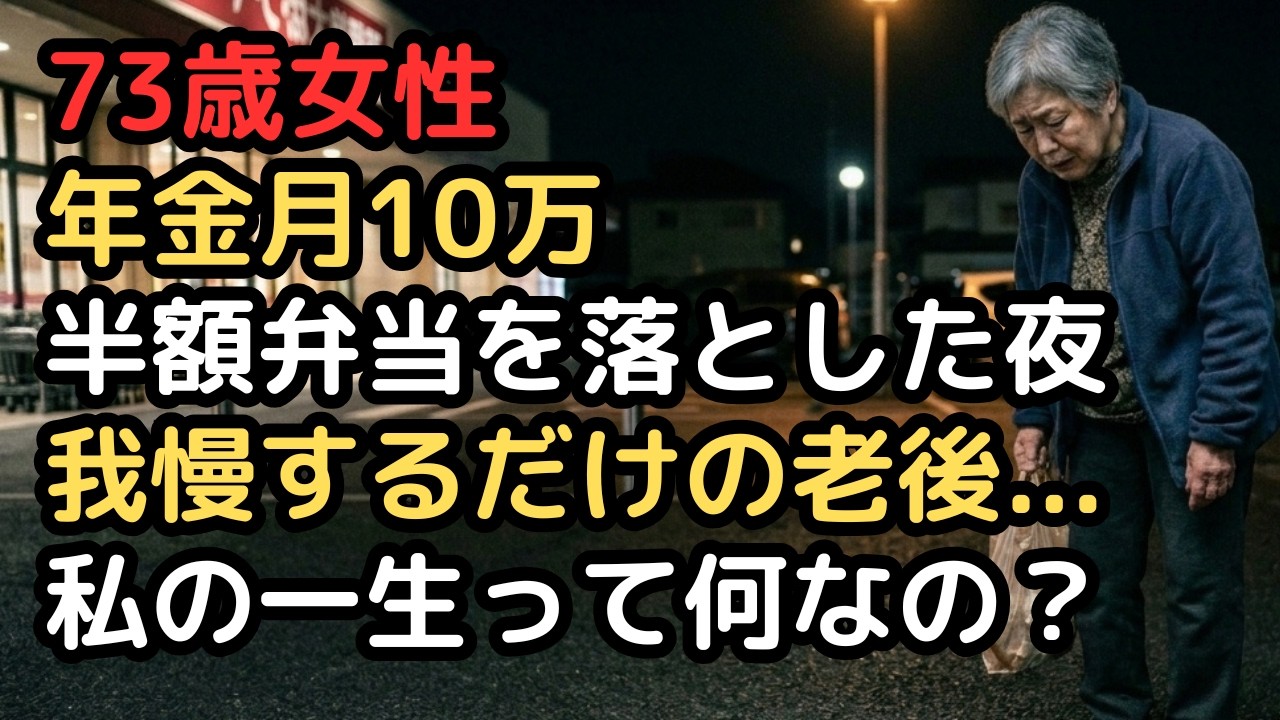 73歳の女性、年金月10万円「私の一生って、こんなものだったの？」閉店後のスーパーでつぶやいた夜、彼女の運命を変えた一言