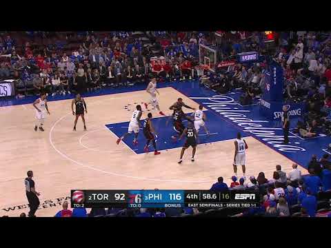 Malcolm Miller All Game Actions 05/02/2019 Toronto Raptors vs Philadelphia 76ers Game 3 Highlights
