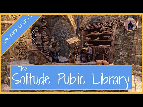 ESO Housing Tour: Solitude Public Library (Proudspire Manor Fully Decorated). 400+ Readable Books 4K