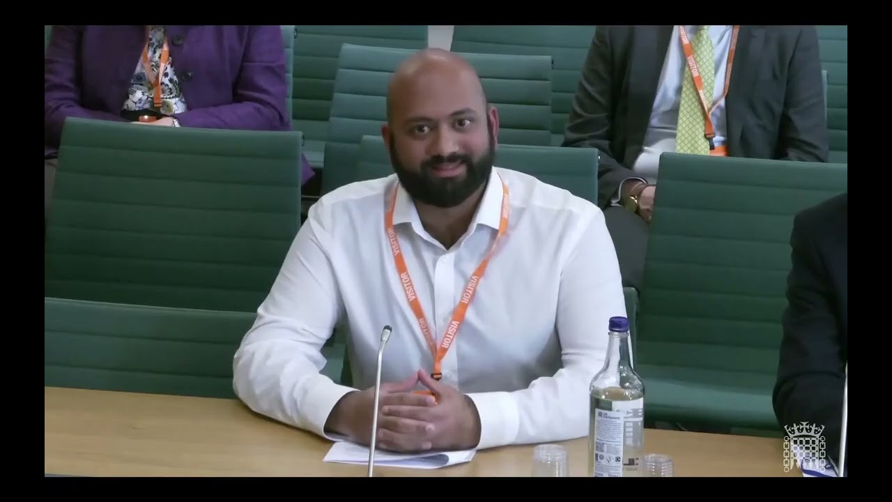 Pranesh Narayanan speaking to a Parliamentary Select Committee on critical minerals