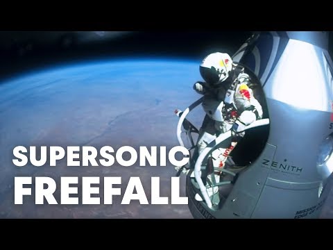 Felix Baumgartners überschallschneller freier Fall von 128 km - Mission Highlights