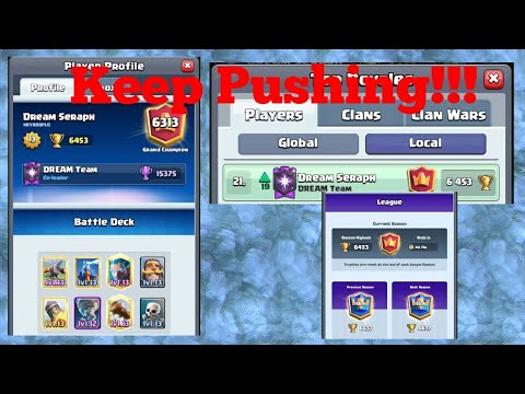 X-Bow Ice Wizard Deck Gameplay (Road to 6600+)! - Clash Royale