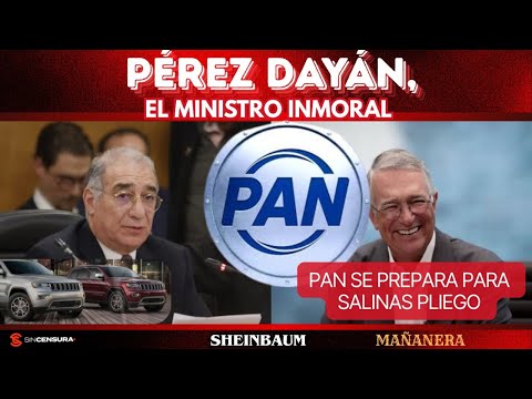 #PerezDayan, el ministro inmoral. #PAN se prepara para #SalinasPliego. #Sheinbaum #MAÑANERA