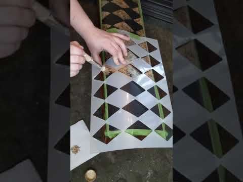 Creating an old world look with a touch of whimsy using a harlequin pattern