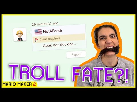 Level Code has "G33K" in It? Must Be TROLL Fate! Super Mario Maker 2