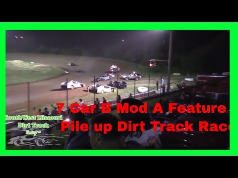 7 Car B Modifieds A Main Pile up Dirt Track Race