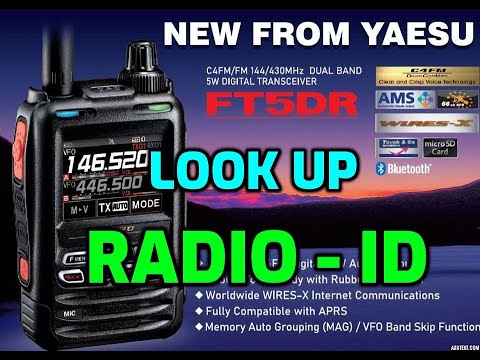 Yaesu FT5-Look up Radio ID