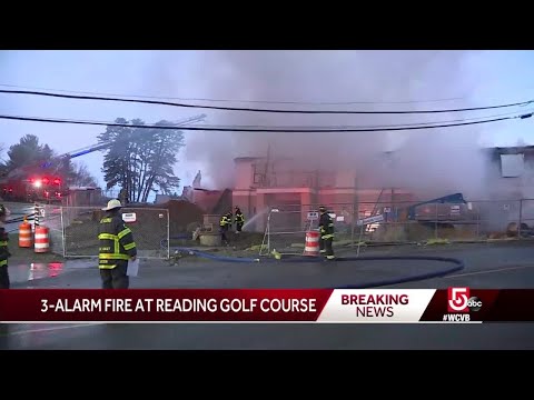 Fire rips through golf course clubhouse in Reading