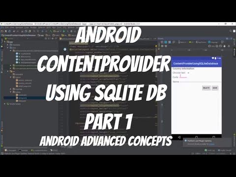 Android Database Content Provider Example Using Sqlite Database Part 1