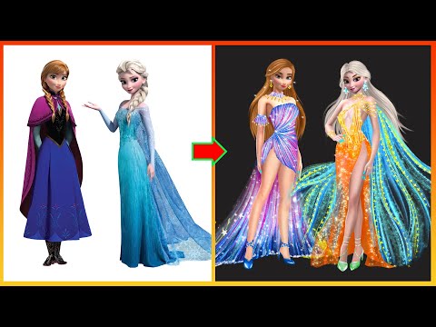 FROZEN: Elsa Anna TRANSFORMATION - Disney Princesses SWITCH UP Fashion Compilation