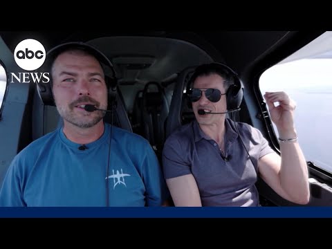 Inside flight aboard electric plane