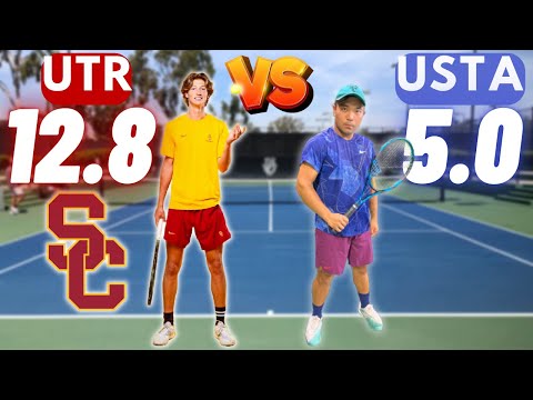 Can a USTA 5.0 beat a D1 Player?