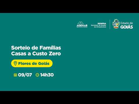 Sorteio de Famílias - Flores de Goiás