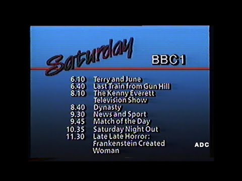 BBC1 menu announcer Martin King 26th April 1985
