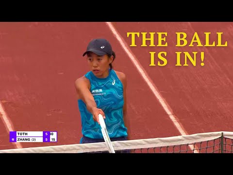 Zhang vs Toth VÍDEO COMPLETO do escândalo do tênis | WTA Budapest Open 2023