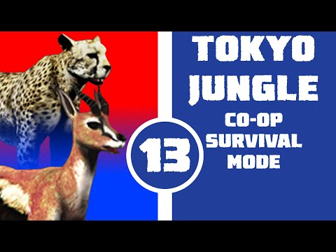 Let's Play Tokyo Jungle Co-op (Survival Mode) Part 13 - Opposites Attract (Cheetah and Gazelle)