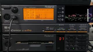 Roland SB-55 Demostration Disk Playback with Roland SC-88 Pro