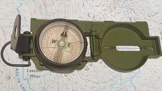 Use a Lensatic Compass with a map & without