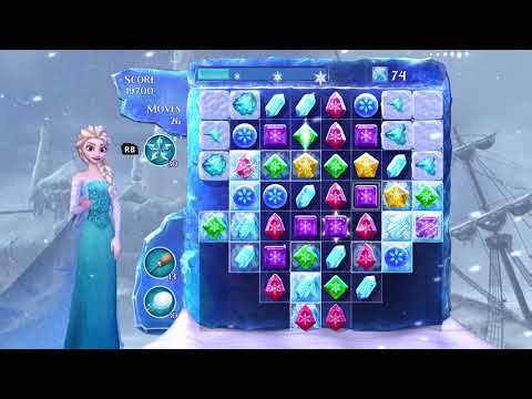 Frozen Free Fall: Snowball Fight Level 258 Walkthrough, No Power Ups