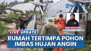 Hujan Disertai Angin Kencang di Wonosobo, Rumah Warga Jaraksari Roboh Tertimpa Pohon
