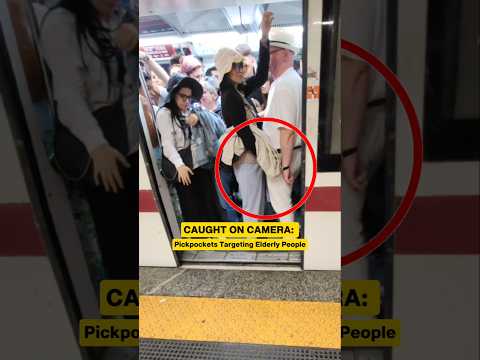 🔴CAUGHT ON CAMERA: Pickpockets targeting elderly tourists! Must-Watch #TravelTips #Viral #Pickpocket