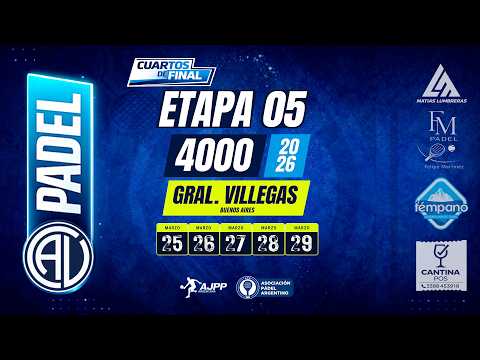 CIRCUITO AJPP 2026  GENERAL VILLEGAS BUENOS AIRES  CUARTOS DE FINAL