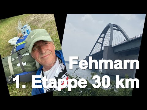 zu Fuss rund um Fehmarn gehen -  Etappe 1 : 30 km Hitze und kein Wind