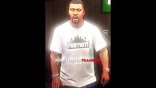 How Rockstar Dress Franklin VS Me #gta5 #gta #grandtheftauto #shorts