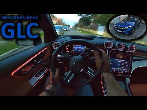 2023 Mercedes-Benz GLC 220 d 4MATIC | evening city POV drive | ambient lighting