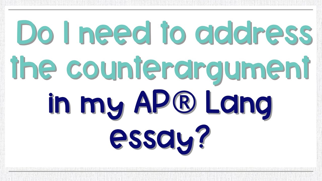 What is a counterargument