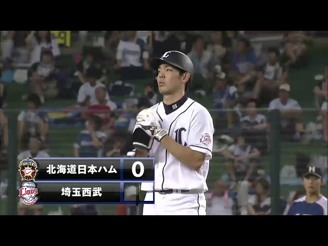 3回裏 ファイターズ中堅手・杉谷が痛恨のエラーで先制点を献上…  2014/7/2 L-F