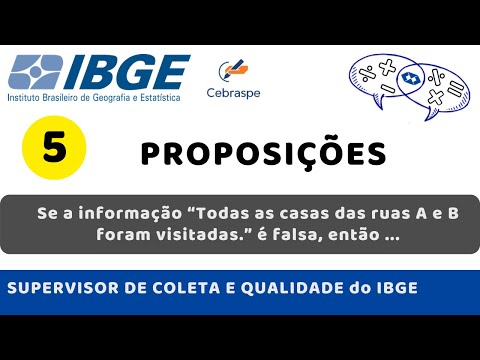 Questão 5 - Proposições - Prova Supervisor de Coleta e Qualidade IBGE 2021 (5/8) | Apreenda!